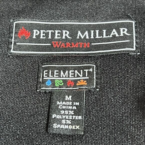 Peter Millar Sweater Mens Size Medium Black Element 4 Warmth Half Zip Pullover - Picture 12 of 13